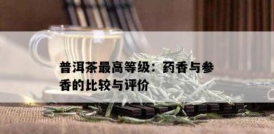 普洱茶更高等级：药香与参香的比较与评价