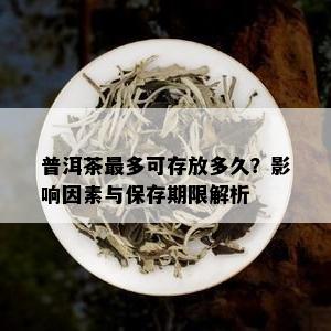 普洱茶最多可存放多久？影响因素与保存期限解析