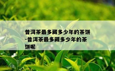 普洱茶最多藏多少年的茶饼-普洱茶最多藏多少年的茶饼呢