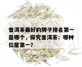 普洱茶更好的牌子排名之一是哪个，探究普洱茶：哪种位居之一？