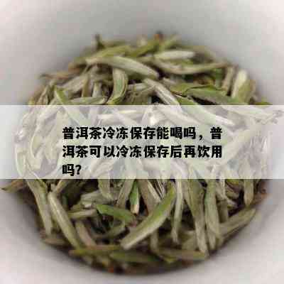 普洱茶冷冻保存能喝吗，普洱茶可以冷冻保存后再饮用吗？