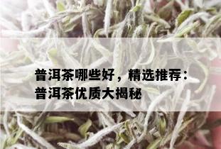 普洱茶哪些好，精选推荐：普洱茶优质大揭秘