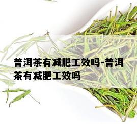 普洱茶有减肥工效吗-普洱茶有减肥工效吗