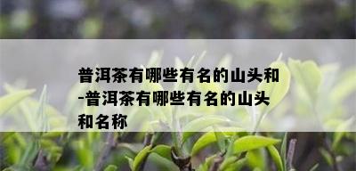 普洱茶有哪些有名的山头和-普洱茶有哪些有名的山头和名称