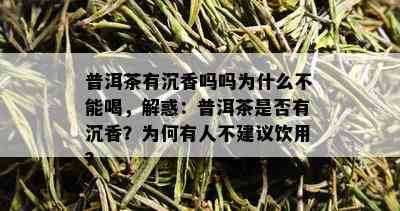 普洱茶有沉香吗吗为什么不能喝，解惑：普洱茶是否有沉香？为何有人不建议饮用？