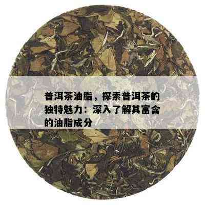 普洱茶油脂，探索普洱茶的独特魅力：深入了解其富含的油脂成分