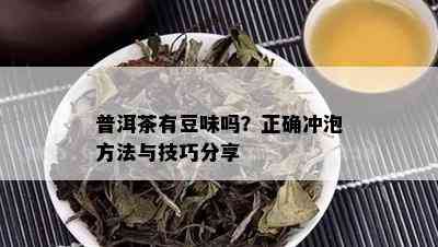 普洱茶有豆味吗？正确冲泡方法与技巧分享