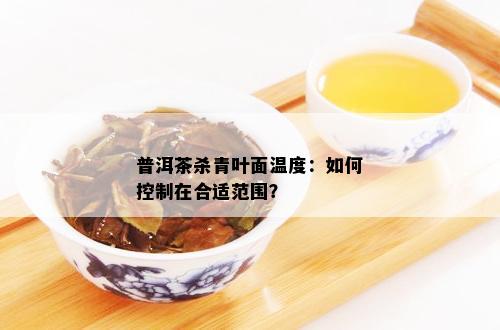 普洱茶杀青叶面温度：如何控制在合适范围？