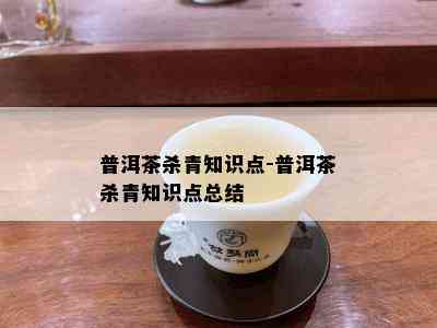 普洱茶杀青知识点-普洱茶杀青知识点总结