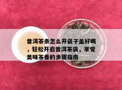 普洱茶条怎么开袋子盖好喝，轻松开启普洱茶袋，享受美味茶香的步骤指南