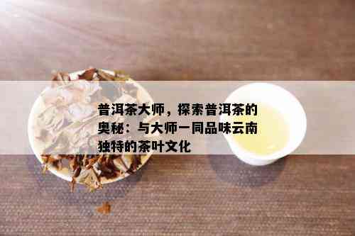 普洱茶大师，探索普洱茶的奥秘：与大师一同品味云南独特的茶叶文化