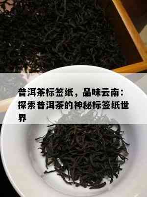 普洱茶标签纸，品味云南：探索普洱茶的神秘标签纸世界