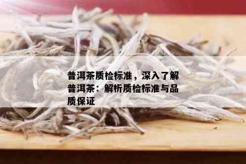 普洱茶质检标准，深入了解普洱茶：解析质检标准与品质保证