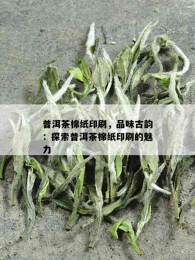 普洱茶棉纸印刷，品味古韵：探索普洱茶棉纸印刷的魅力