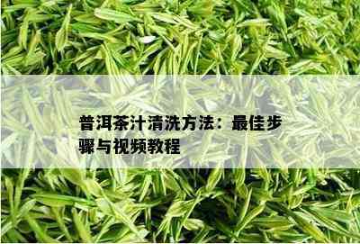 普洱茶汁清洗方法：更佳步骤与视频教程