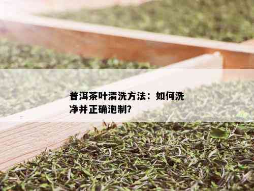 普洱茶叶清洗方法：如何洗净并正确泡制？