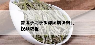 普洱茶沏茶步骤图解法窍门视频教程