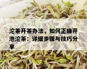 沱茶开茶办法，如何正确开泡沱茶：详细步骤与技巧分享