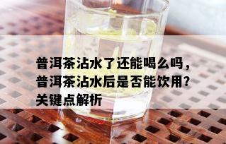 普洱茶沾水了还能喝么吗，普洱茶沾水后是否能饮用？关键点解析