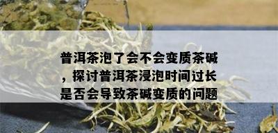 普洱茶泡了会不会变质茶碱，探讨普洱茶浸泡时间过长是否会导致茶碱变质的问题