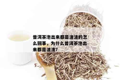 普洱茶泡出来都是渣渣的怎么回事，为什么普洱茶泡出来都是渣渣？