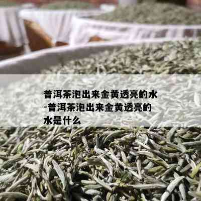 普洱茶泡出来金黄透亮的水-普洱茶泡出来金黄透亮的水是什么