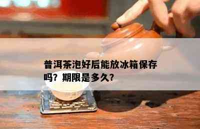 普洱茶泡好后能放冰箱保存吗？期限是多久？