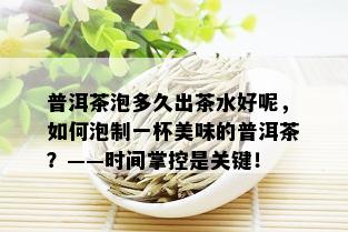 普洱茶泡多久出茶水好呢，如何泡制一杯美味的普洱茶？——时间掌控是关键！