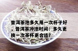 普洱茶泡多久用一次杯子好，普洱茶冲泡时间：多久更换一次茶杯更合适？