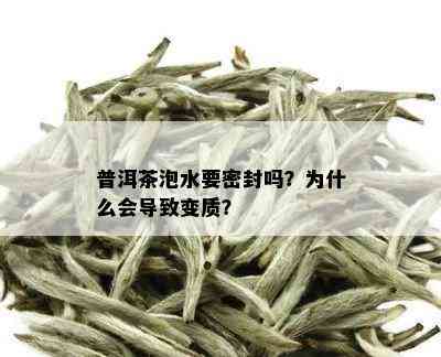 普洱茶泡水要密封吗？为什么会导致变质？