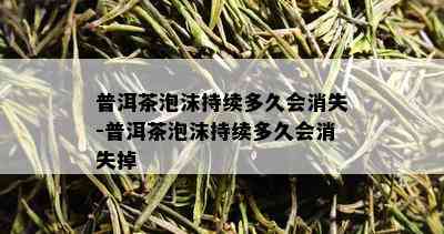 普洱茶泡沫持续多久会消失-普洱茶泡沫持续多久会消失掉