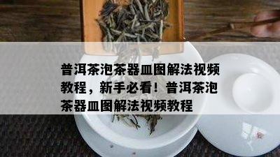 普洱茶泡茶器皿图解法视频教程，新手必看！普洱茶泡茶器皿图解法视频教程