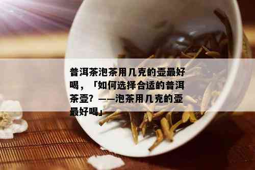 普洱茶泡茶用几克的壶更好喝，「如何选择合适的普洱茶壶？——泡茶用几克的壶更好喝」