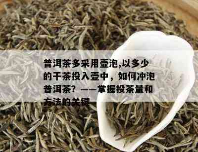 普洱茶多采用壶泡,以多少的干茶投入壶中，如何冲泡普洱茶？——掌握投茶量和方法的关键