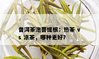 普洱茶泡菩提根：热茶 vs 凉茶，哪种更好？