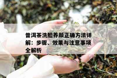 普洱茶洗脸养颜正确方法详解：步骤、效果与注意事项全解析