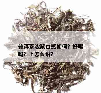 普洱茶浓浆口感如何？好喝吗？上怎么说？