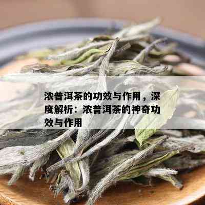 浓普洱茶的功效与作用，深度解析：浓普洱茶的神奇功效与作用