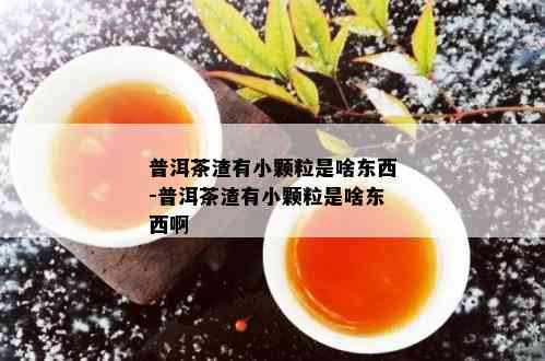 普洱茶渣有小颗粒是啥东西-普洱茶渣有小颗粒是啥东西啊