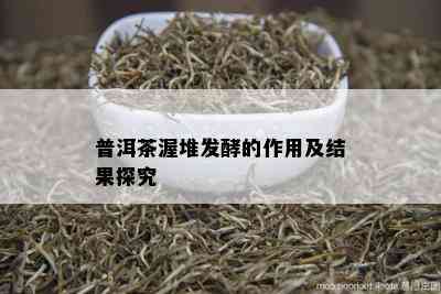 普洱茶渥堆发酵的作用及结果探究