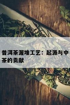 普洱茶渥堆工艺：起源与中茶的贡献