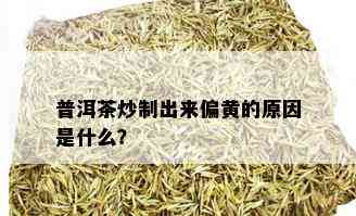 普洱茶炒制出来偏黄的原因是什么？