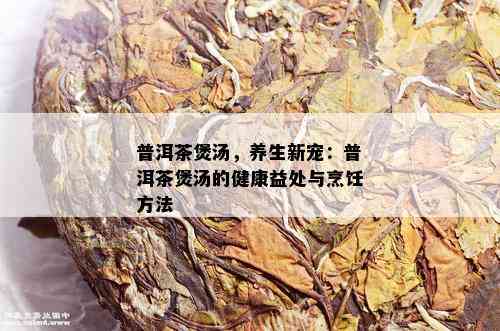 普洱茶煲汤，养生新宠：普洱茶煲汤的健康益处与烹饪方法