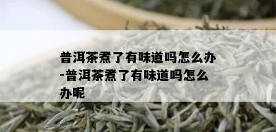 普洱茶煮了有味道吗怎么办-普洱茶煮了有味道吗怎么办呢