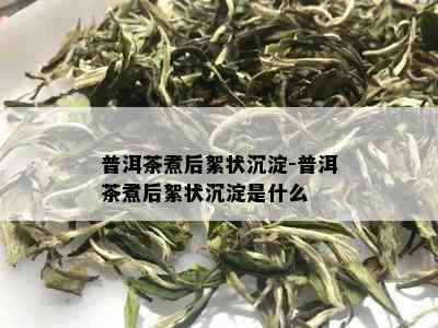 普洱茶煮后絮状沉淀-普洱茶煮后絮状沉淀是什么