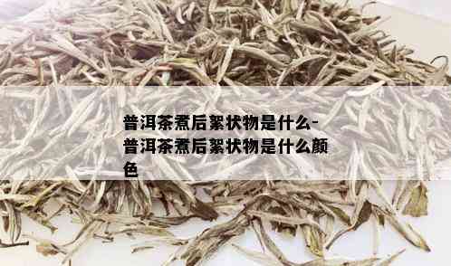 普洱茶煮后絮状物是什么-普洱茶煮后絮状物是什么颜色