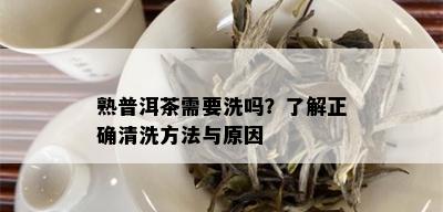 熟普洱茶需要洗吗？了解正确清洗方法与原因