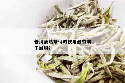 普洱茶熟茶何时饮用最有助于减肥？