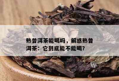 熟普洱茶能喝吗，解惑熟普洱茶：它到底能不能喝？