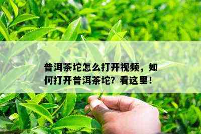 普洱茶坨怎么打开视频，如何打开普洱茶坨？看这里！